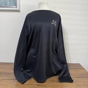 Realtree Black Long Sleeve Performance Shirt Size XL